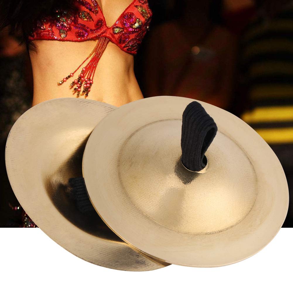 Belly Dance Finger Cymbal Brass Zills Musical Yoga Bell Chimes Instrument Dancing Accessory One Pair For Children Boys Girls