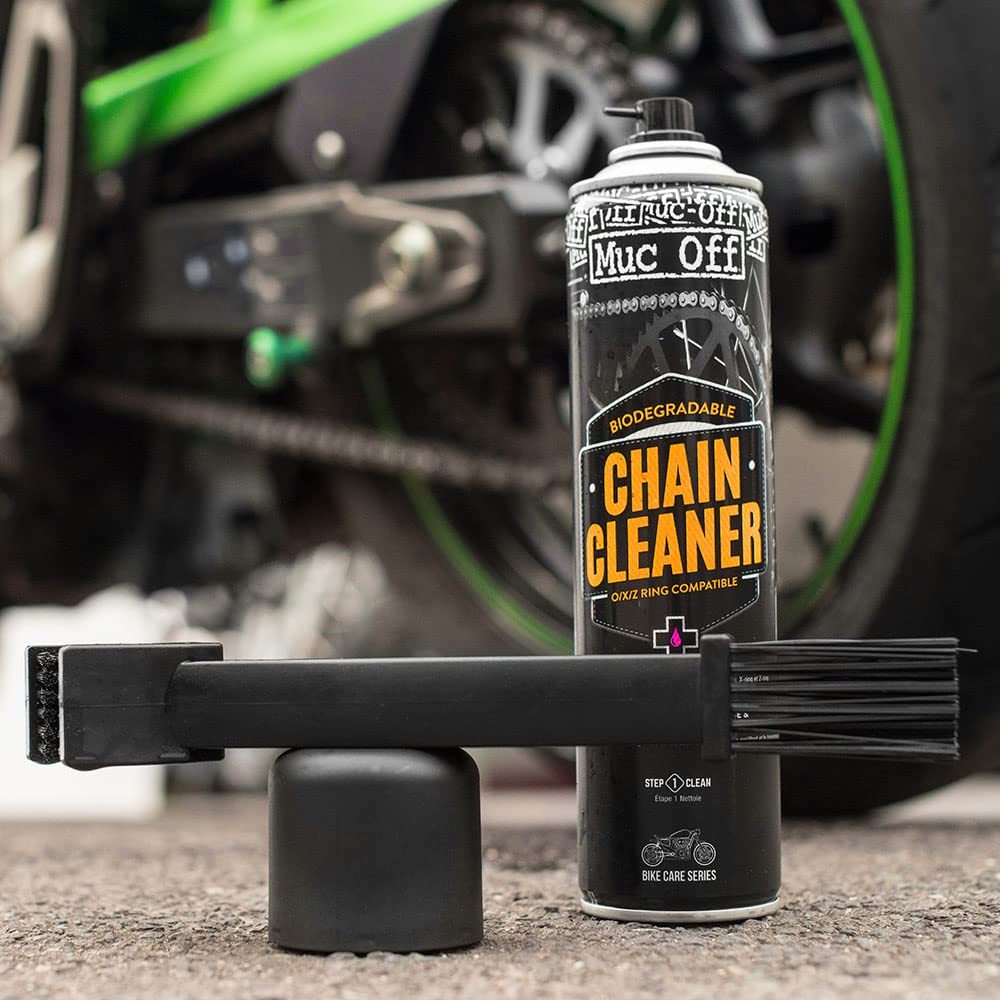 Muc-Off Motorcycle Chain Cleaner, 400ml - Motorbike Chain Cleaner and Degreaser Spray for Motorcycle Cleaning - Motorcycle Cleaner for On and Off-Road