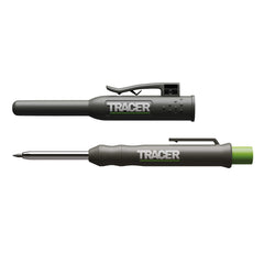 TRACER Deep Hole Construction Pencil with TRACER Site Holster (120mm, Extendable 2B Construction Pencil with Inbuilt Sharpener)