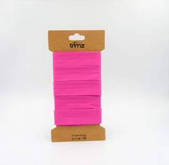 Trimz Poly Cotton Bias Binding, Fuscia Pink, 25mm x 5m