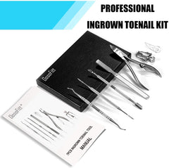 Toenail Clippers Set 7Pcs, Staineless Steel Ingrown Toenail Tool Kit, Professional Toe Nail Nippers Set for Ingrown & Thick Nail, Surgery Grade Manicure Pedicure Tool by OosoFitt