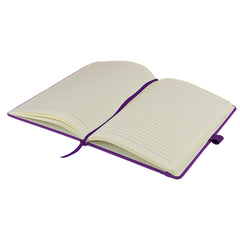 A5 Notebook Writing Pad New Lined Hardback Journal Notepad Notes Diary Pad (Purple)