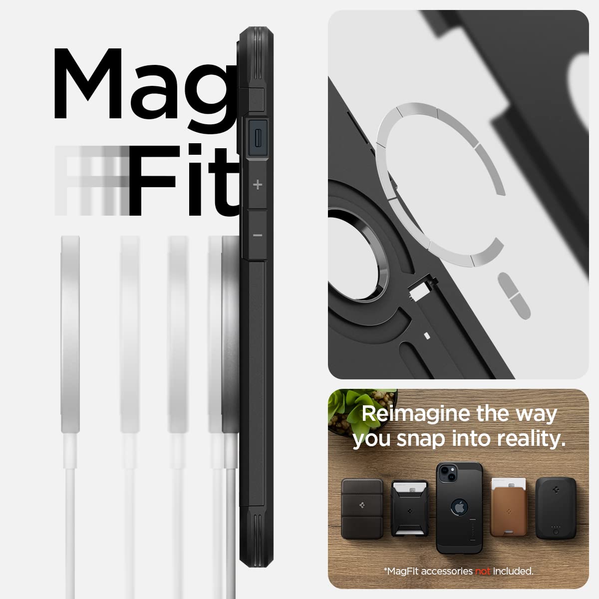 Spigen Tough Armor MagFit Case Compatible with iPhone 14 Plus - Black