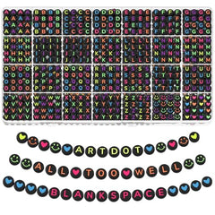 ARTDOT 1400 Pcs Letter Beads for TS Friendship Bracelet, 28 Styles and 6 Font Colors Sorted Alphabet Beads for Jewellery Making Supplies and Bestie Friend Gifts with Jewellery Organiser