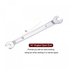 sourcing map Thin Open End Wrench, 6mm x 7mm Metric Mirror-Chrome Plated High Carbon Steel, for Household Maintenance and General Repairs