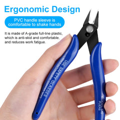 Ainiv 1PC Wire Cutter, Spring-loaded Side Cutters Flush Cutters, Diagonal Cutters Precision Side Cutters, Diagonal Cutting Pliers in CRV Steel, Heavy Duty Cutting Pliers for Electrical, Homes