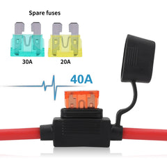 Dongge 10AWG Wire SAE to O Ring Clamp, SAE Battery Connector, 40A 2 Pin Quick Connect SAE Battery Cable Extension Wire for Solar Panel Automotive Marine Motorcycle Cars RV 2ft/60cm.