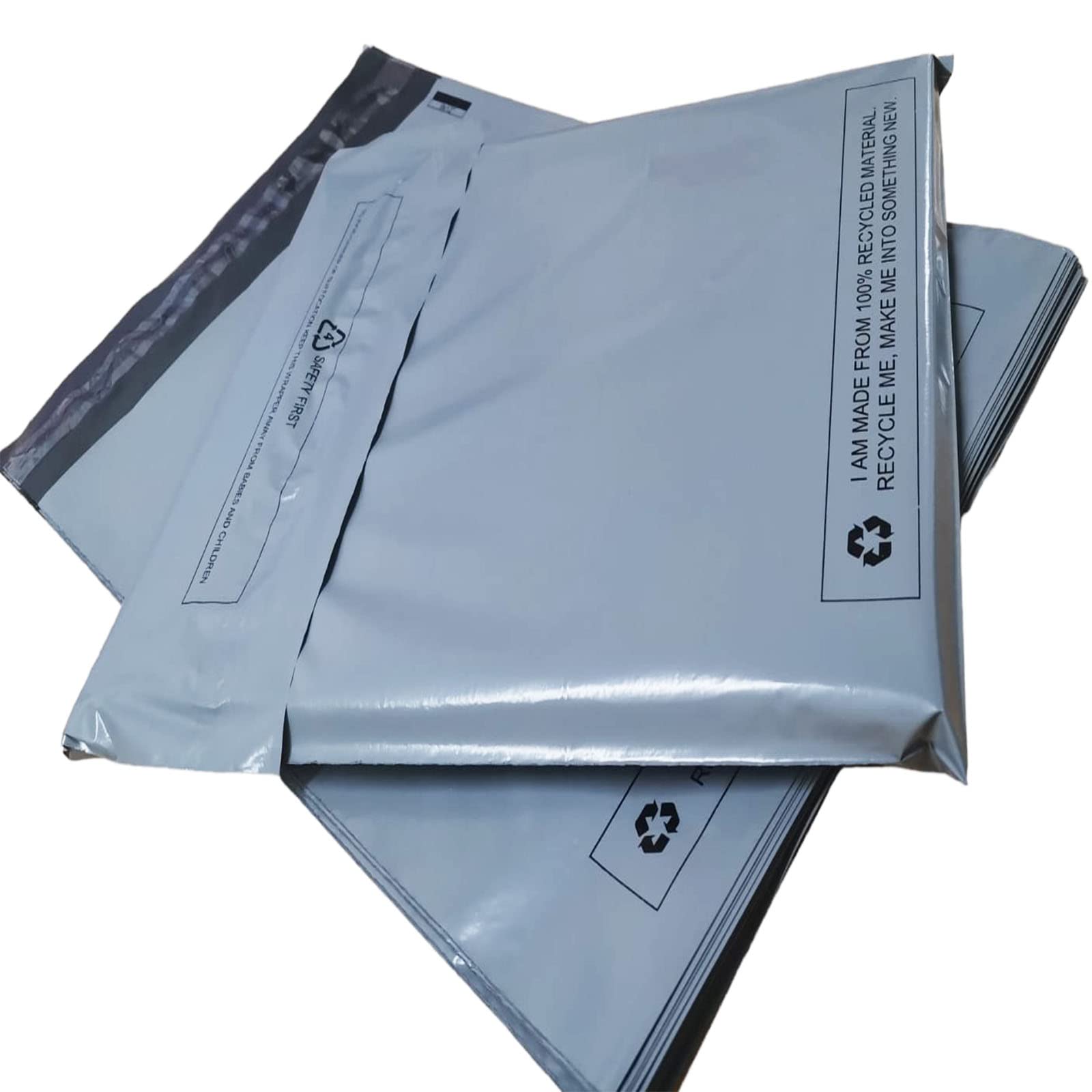 25x Grey Mailing Bags (9x12 inches) - Poly Postal Polythene Self Seal Plastic Posting Envelopes - 100% Recyclable Strong Water & Tear Proof Packaging Mailer Shipping Bags