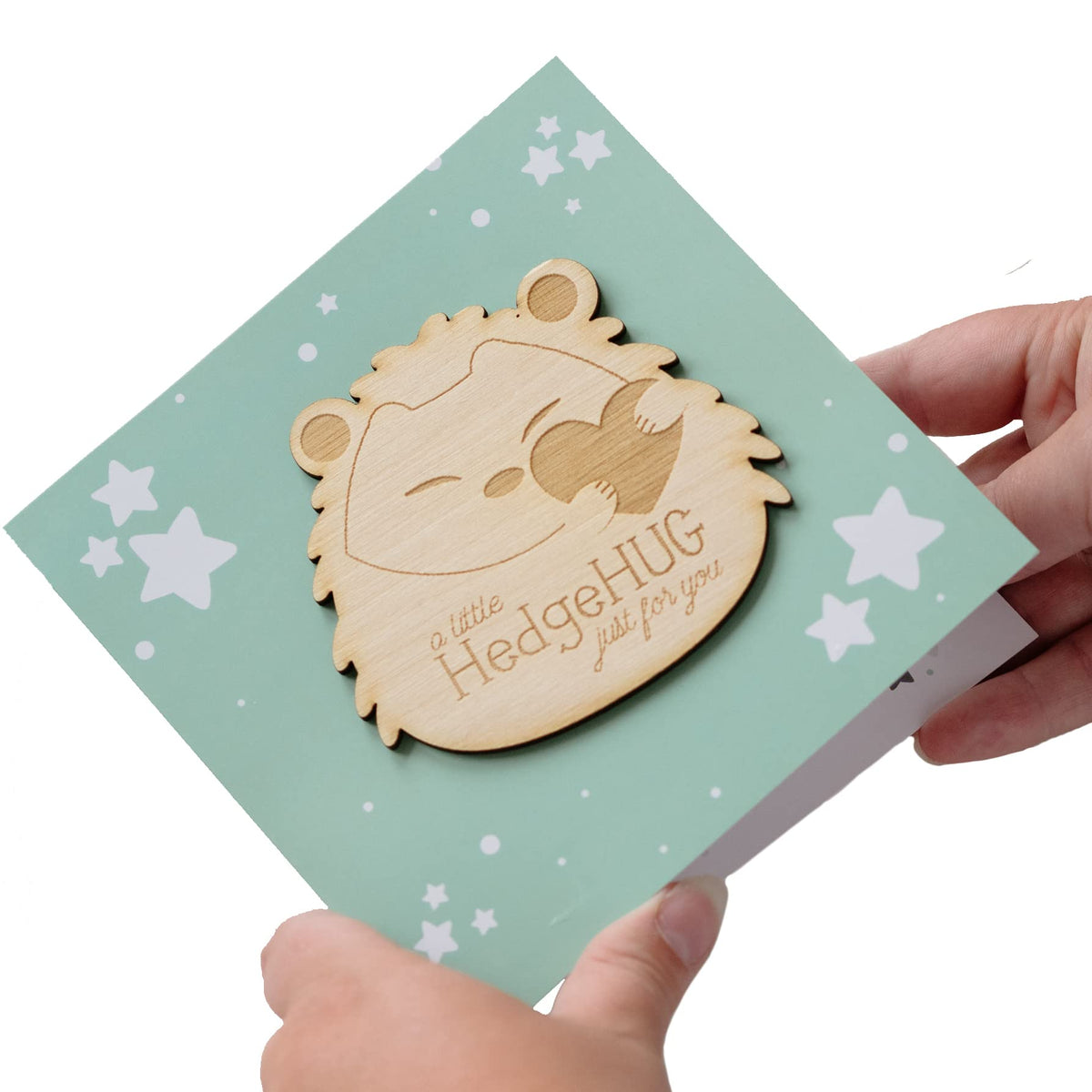 A Little HedgeHUG Just For You - Pocket Hug Gift Card with Hedgehog Token Keepsake - Thinking of You, Miss You Greetings Card