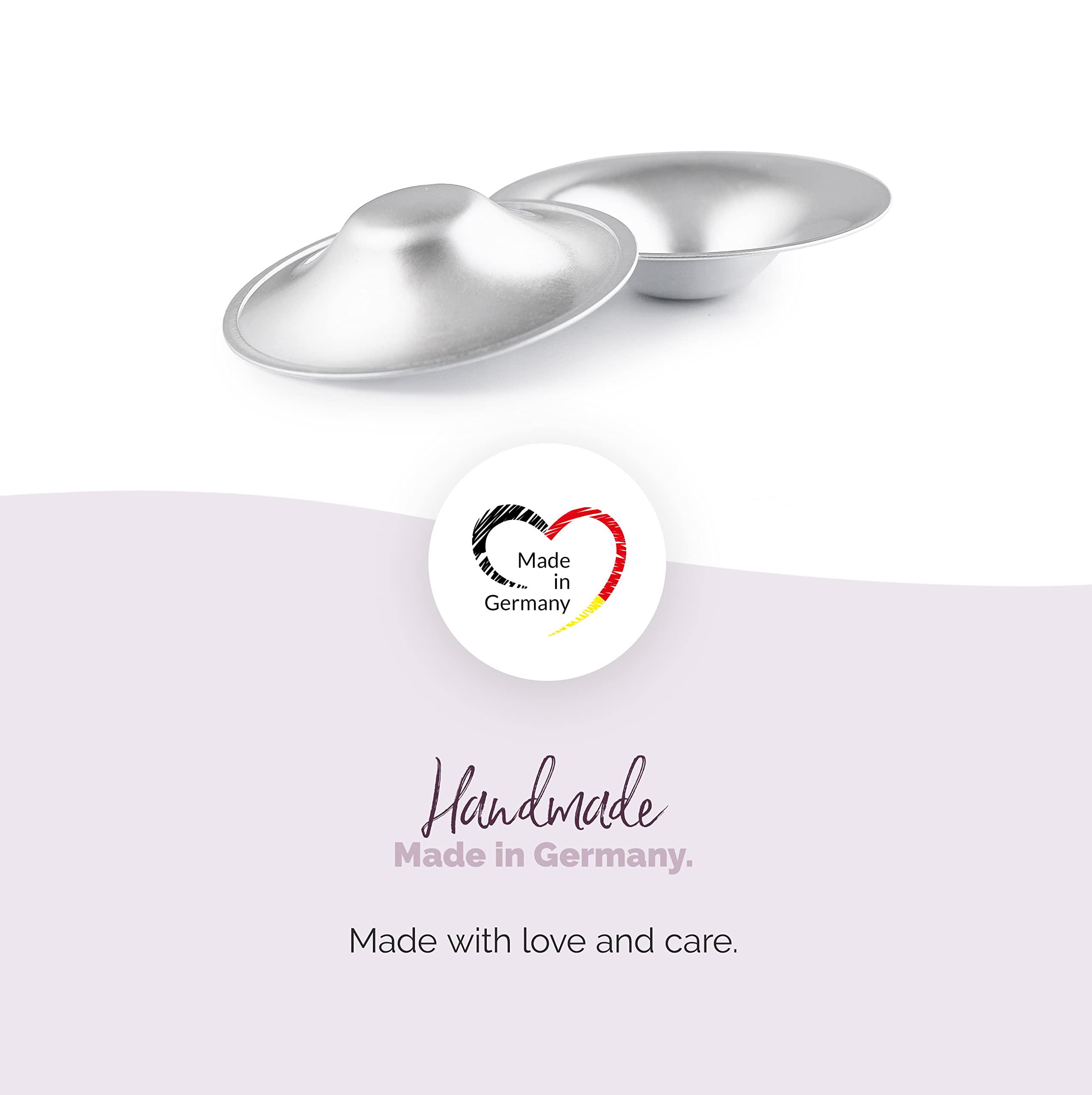 Livella   Silver Nursing Cups for Breastfeeding   Made in Germany with Solid 999 Silver   Protect and Soothe Sore and Irritated Nipples   Nursing Covers 2 Pcs   Free of Copper and Nickel