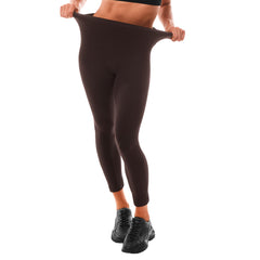 Leafigure Leggings for Women High Waist, Brown Leggings for Running Workout L-XL