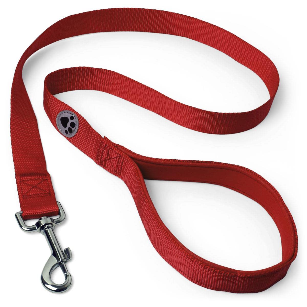 iGadgitz Home U7159 Padded Dog Lead, Padded Handle Dog Lead, Padded Dog Leash -Red -100cm (1m) 3ft 4 inches