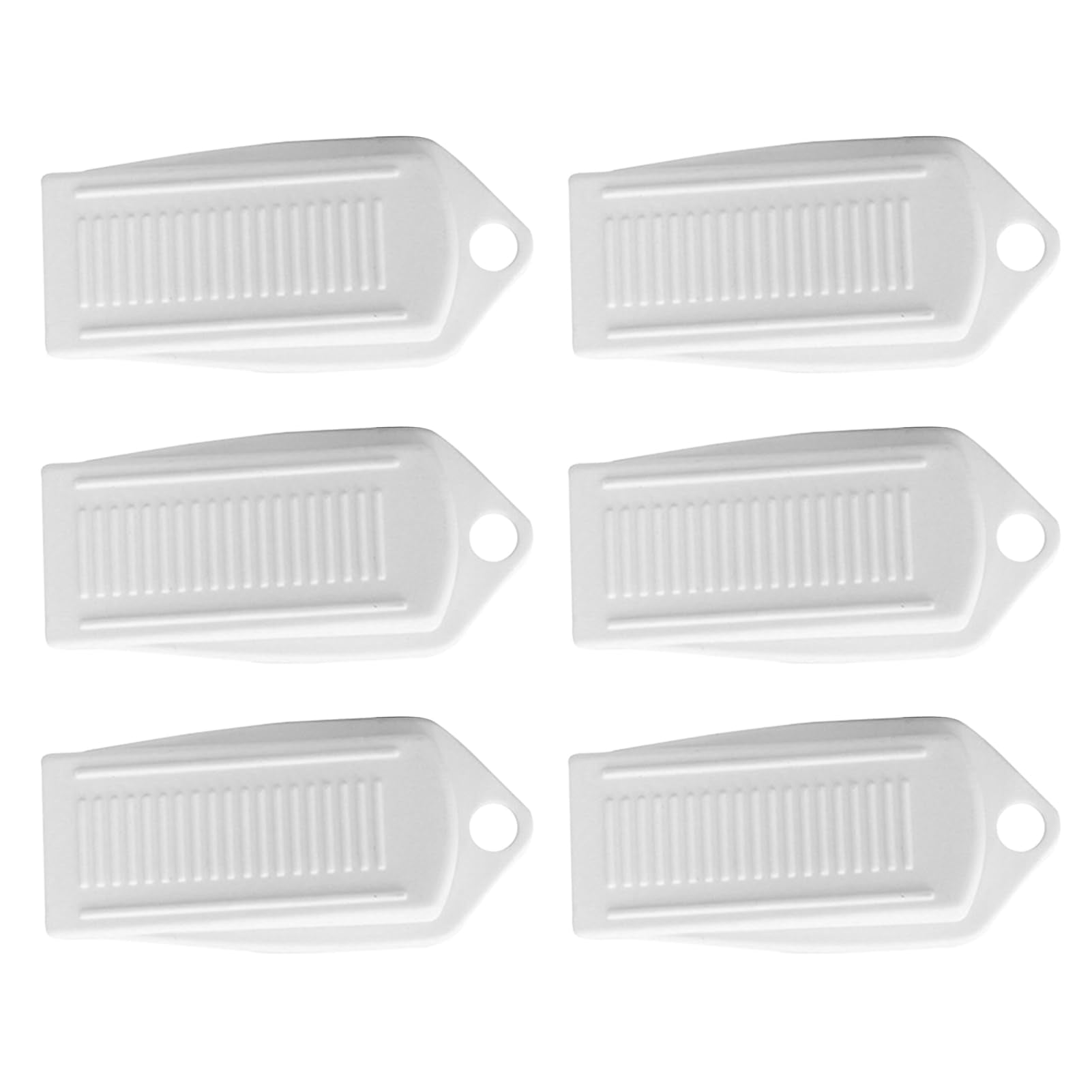 Pack of 6 Door Stop,Door Wedges,an-ti-Skid, Durable,Heavy Duty Rubber Door Stoppers,Door Stopper Rubber Wedge Stoppe for Homes,Offices,Schools and Shops(White)