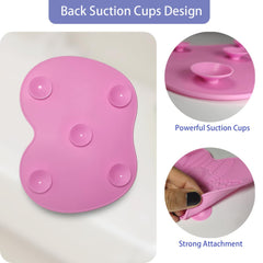 Vasterqua 2 Packs Makeup Brush Cleaning Mat, Silicone Makeup Brush Cleaner with Back Suction Cups(Green and Pink)