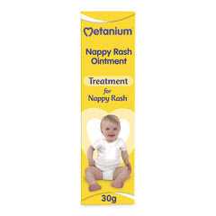 Metanium Nappy Rash Ointment - Treatment of Nappy Rash - Helps Relieve Irritation & Redness - Gentle On Newborn Skin - 30 g (Pack of 1)