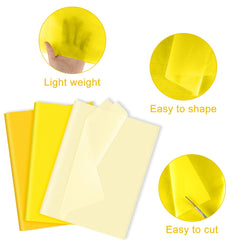 NEBURORA Assorted Yellow Tissue Paper Set 60 Sheets Gift Wrap Paper Art Paper Crafts 3 Yellow Colors for Sunflower Theme Party Decorations DIY Wedding Fall Thanksgiving Holiday Gift Packing