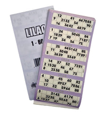 Bingosupermarket Bingo Tickets 600 Pad 6 To a Sheet 1-90 Perforated (Lilac)