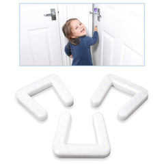 Decoralin Door Finger Pinch Guards Flexible Rubbery Door Stoppers Baby Finger Protection Child Safety Pack of 3 White