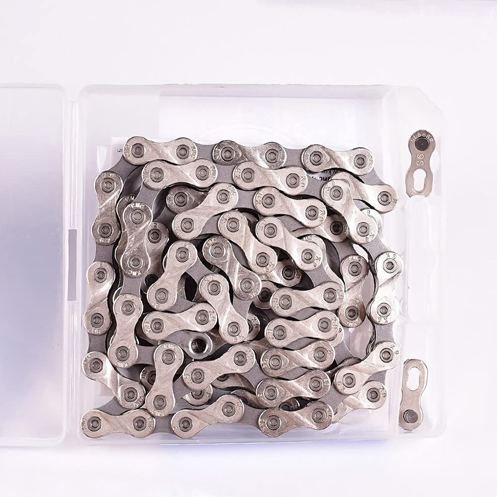 KMC X9 9-Speed Chain 116 Links, Road/Mountain Bike Bicycle Chain with Missing Link-Sliver Gray for Shimano SRAM