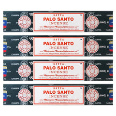 Satya Palo Santo Incense Sticks 15 Grams x 4 Packs   For Meditation, Yoga, Healing, Aromatherapy, Relxation, Spirituality