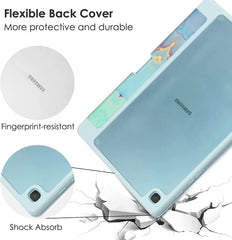 VOVIPO Slim Case for Samsung Galaxy Tab S6 Lite 10.4 inch 2022 (SM-P613/P619) & 2020 (SM-P610/P615),Shockproof Cover with Clear Transparent Back Shell with S Pen Holder-Marble Blue