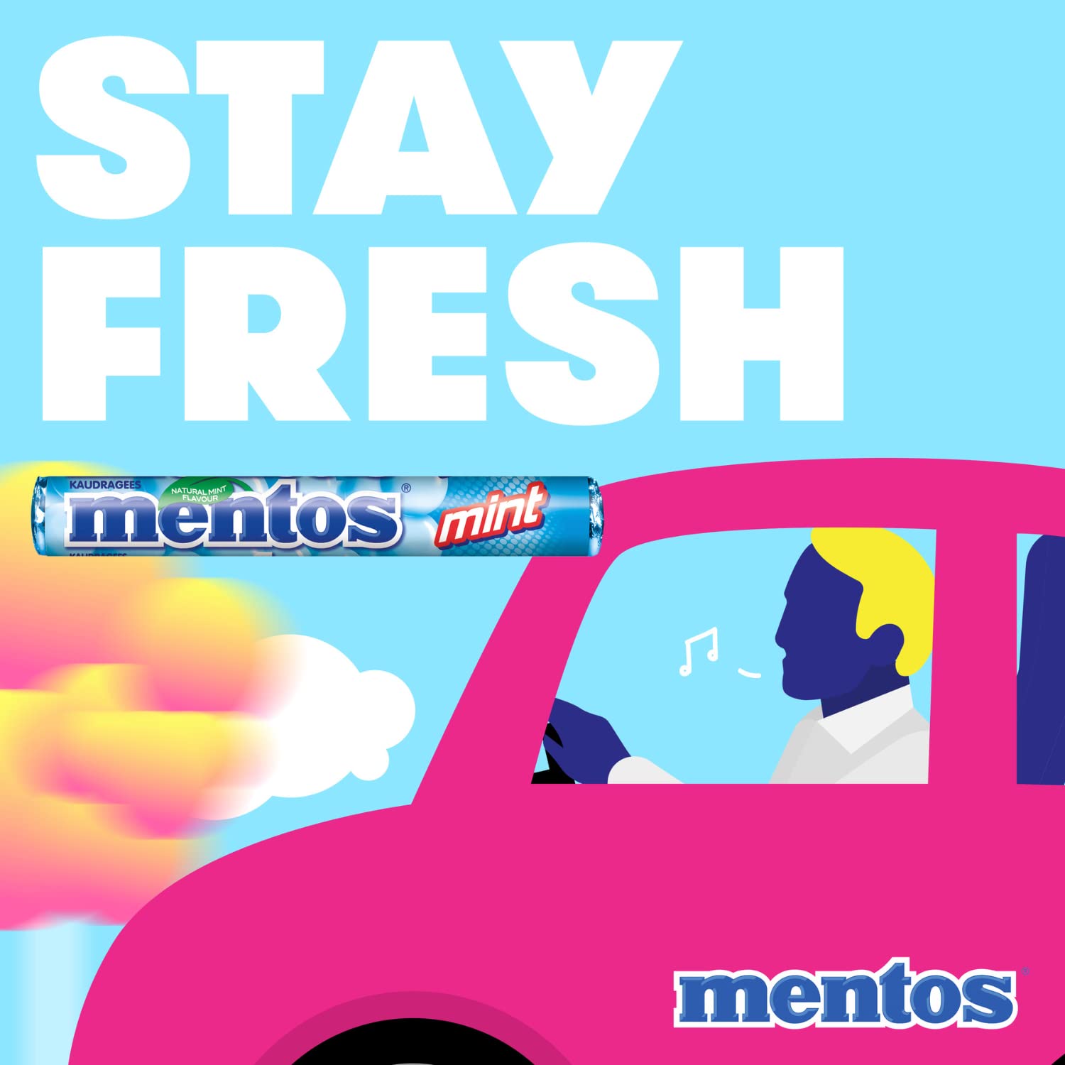 Mentos Mint Chews with Natural Mint Flavours, 38g