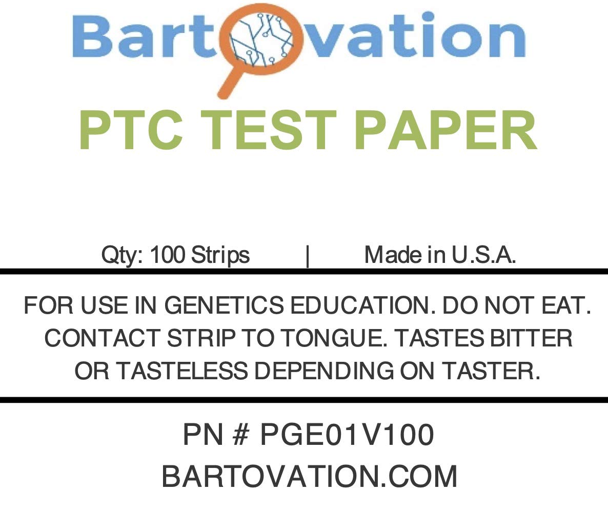 Phenylthiourea (PTC) Test Paper for Genetic Taste Testing [Vial for 100 Paper Strips]