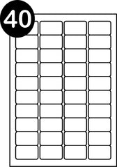 SmithPackaging A4 Self Adhesive Address Labels, 40 Labels Per Sheet, 100 Sheets, 45.7 x 25.4mm 4000 Labels