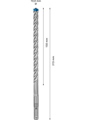 Bosch Professional 1x Expert SDS plus-7X Hammer Drill Bit (for Reinforced concrete, Ø 10.00x215 mm, Accessories Rotary Hammer Drill)