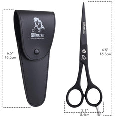 PromaxFit Hairdressing Scissors – Barber Scissors for Hair Cutting – Professional Hair Scissors with Adjustable Screws – Black Stainless Steel Hair Cutting Scissor – Hairdressing scizzors with Comb