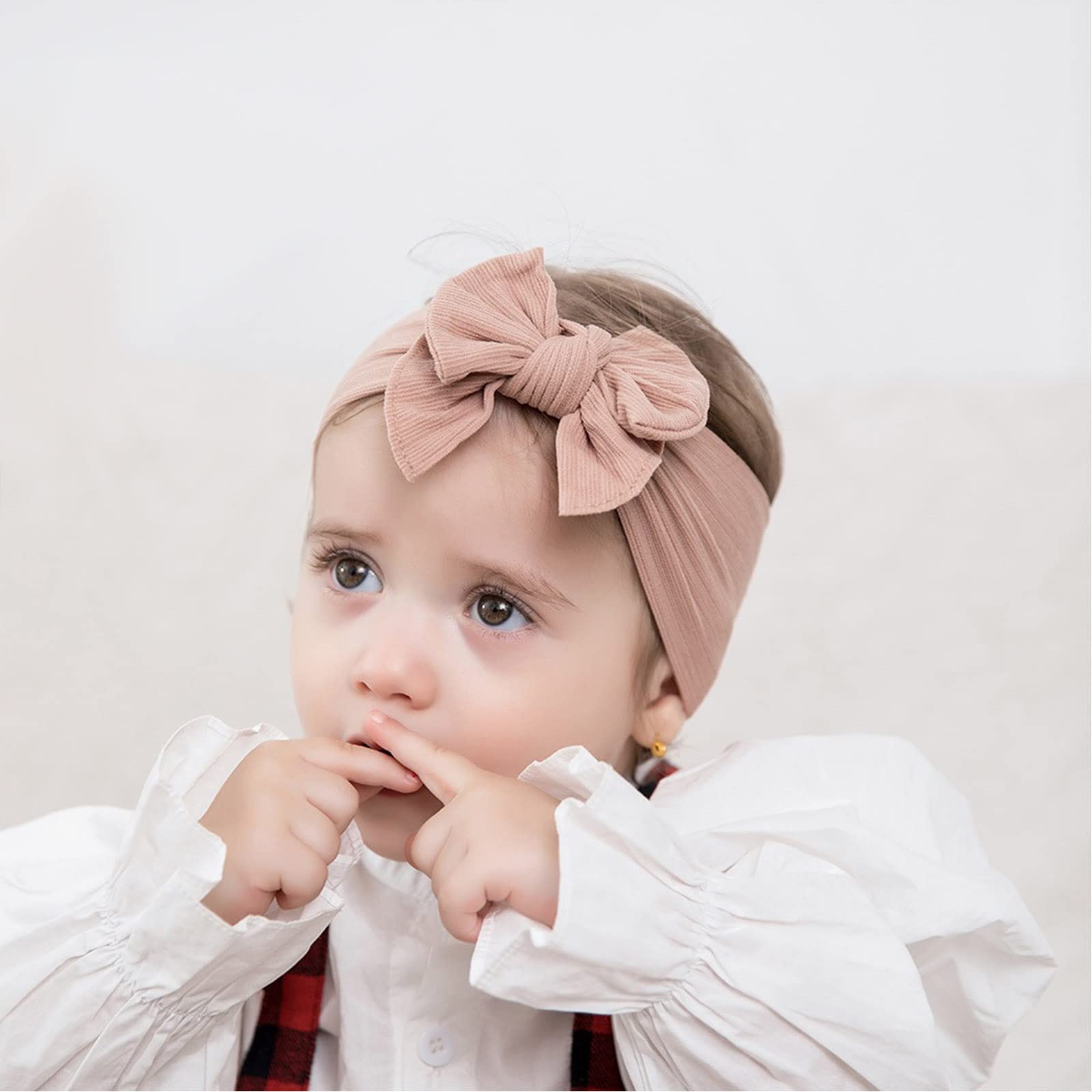 Yueshop Baby Headbands 6PCS Bow Knot Newborn Headband Super Soft Flexibility Nylon Hair Band with Six Colors Great for Baby Photography Props Accessories