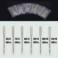 80 Pcs Sewing Machine Needles, Universal Heavy Duty 6 Sizes 65/9 75/11 80/12 90/14 100/16 110/18 Ballpoint Singer Brother Janome Sewing Machine Needles Sewing Accessories with Box