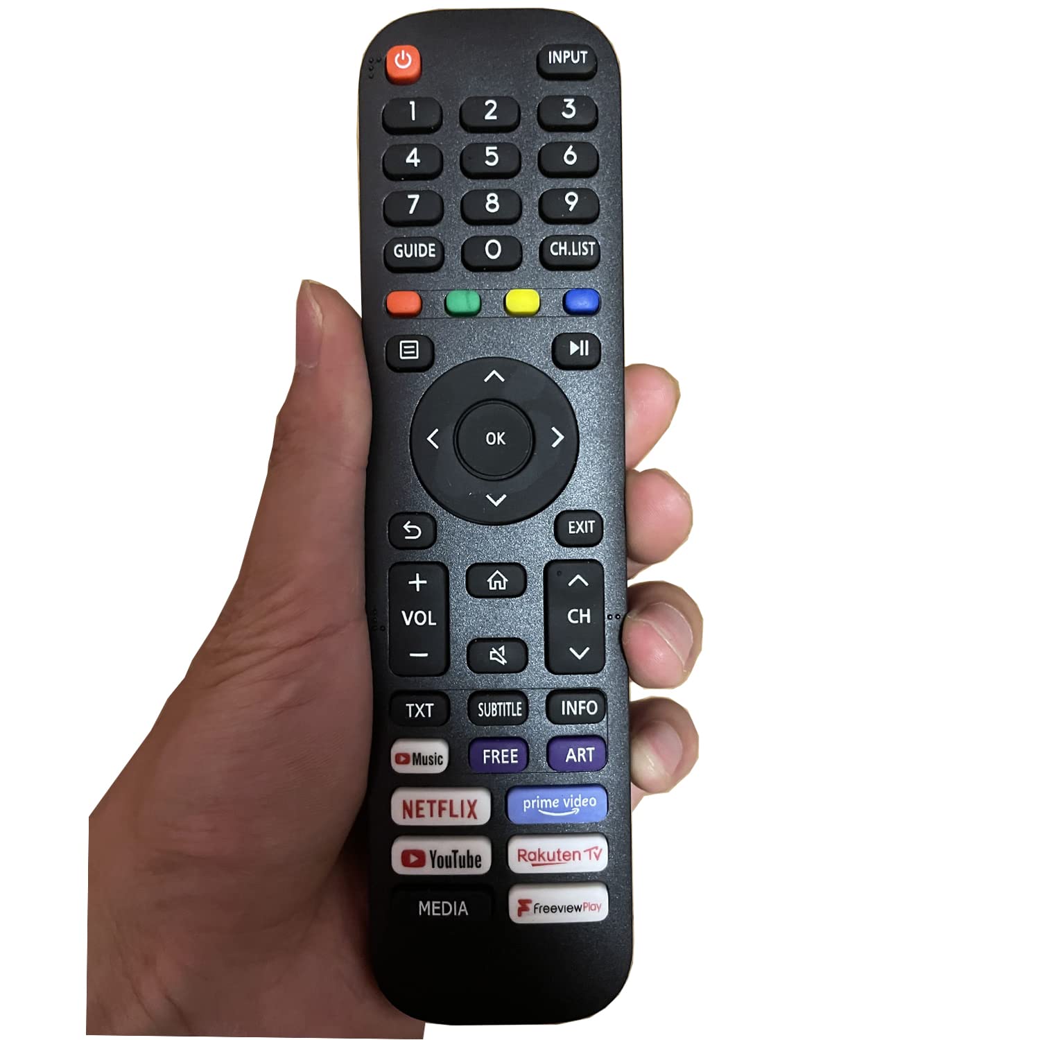 New Replacement EN2A30 Hisense Remote Control HT266544 for Hisense VIDAA Smart LED TVs 43A7300F 43A7300FTUK 50A7300F 50A7300FTUK 55A7300F 55A7300FTUK 65A7300FTUK 55AE7200F -No Setup Required