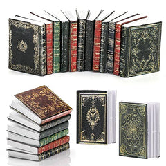 Molain Miniatures Dollhouse Books, Mini Books Dollhouse Accessories 1:12 Miniatures Books Dollhouse Decoration Accessories for Dollhouse Study Room Bedroom Library (12 Pcs A)