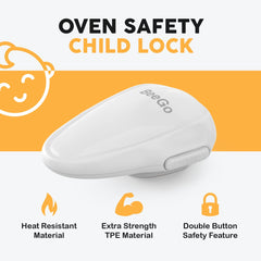 BeeGo® Baby Proofing Oven Lock : 1pc White Child Oven Lock for Oven Doors - Ensuring Kitchen Safety with Kids Protector, Baby Oven Guard, and Safety Toddler