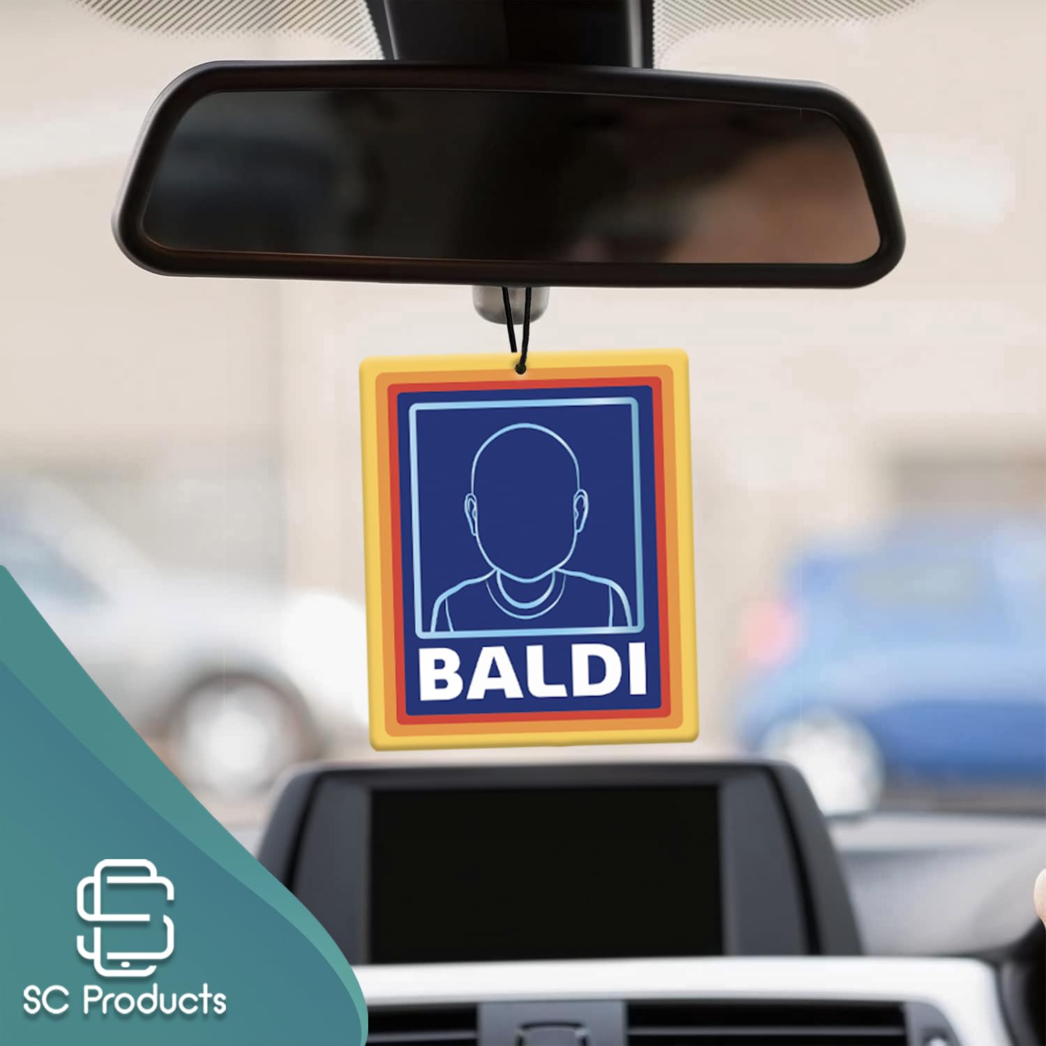 SC Products Baldi Car Air Freshener Funny Gifts For Men - Dad Gifts - Rude Dad Birthday Gifts and Grandad Gifts - Funny Car Air Fresheners for Father