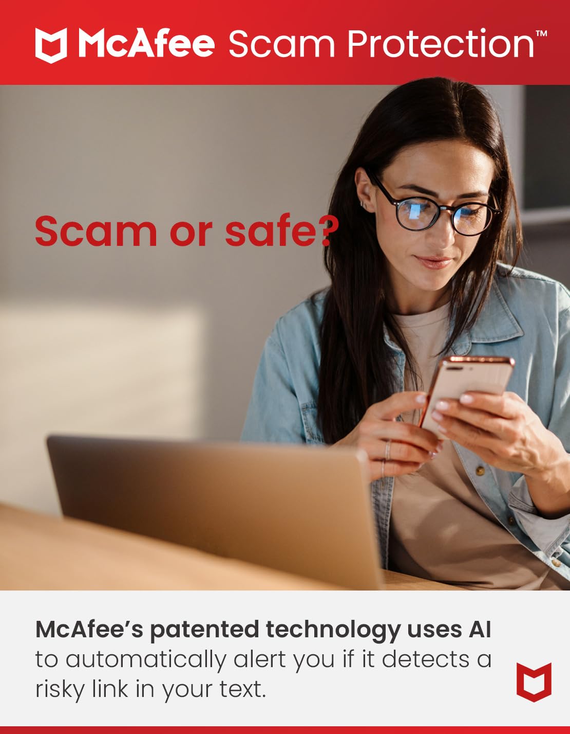 McAfee Total Protection 2023   1 Devices   Antivirus Internet Security Software   Unlimited VPN   1 Year Subscription   By Post