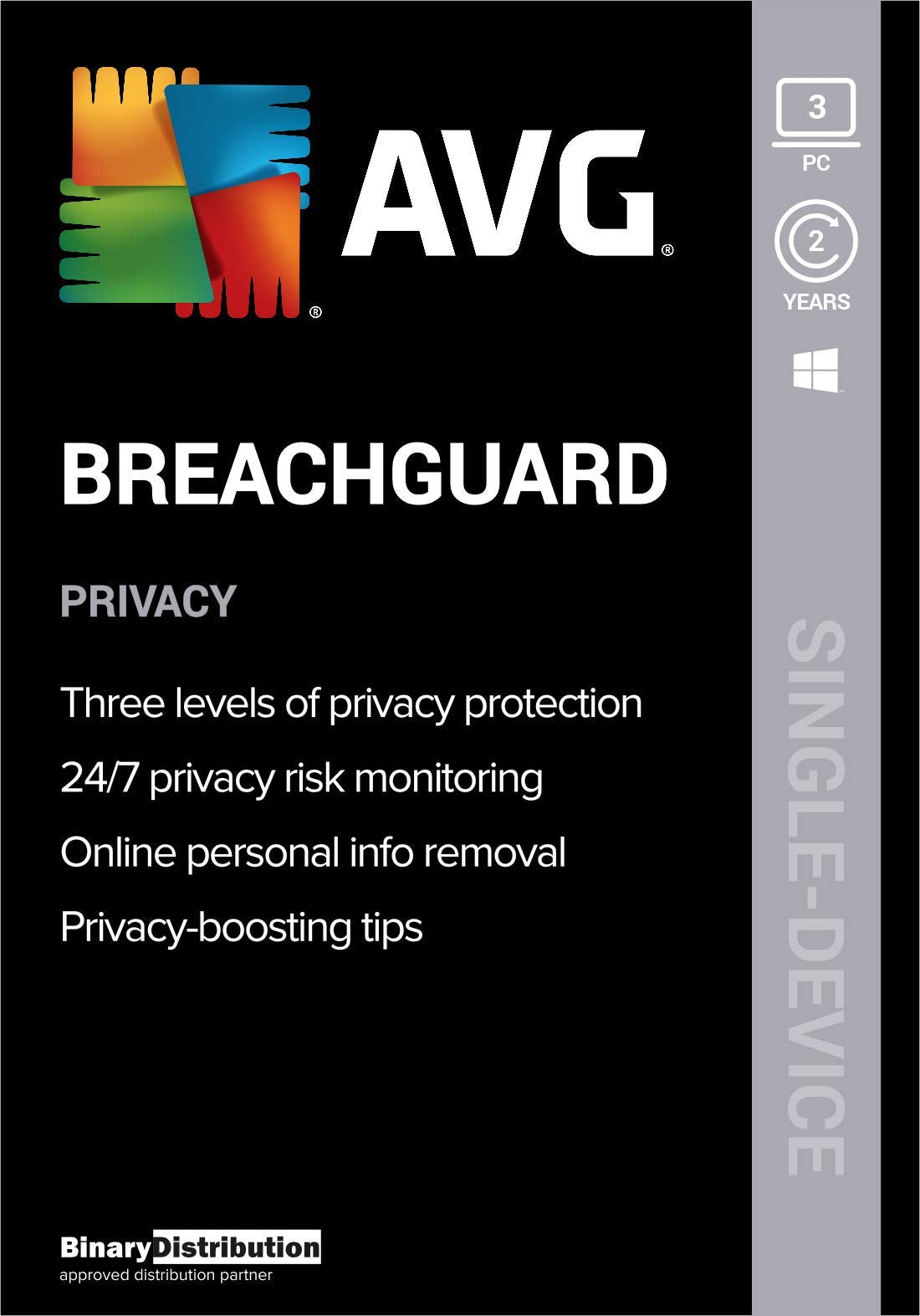 AVG Breach Guard 2023, 3 PC 2 Years, PrivacyandData Protection [Windows] [Licence]