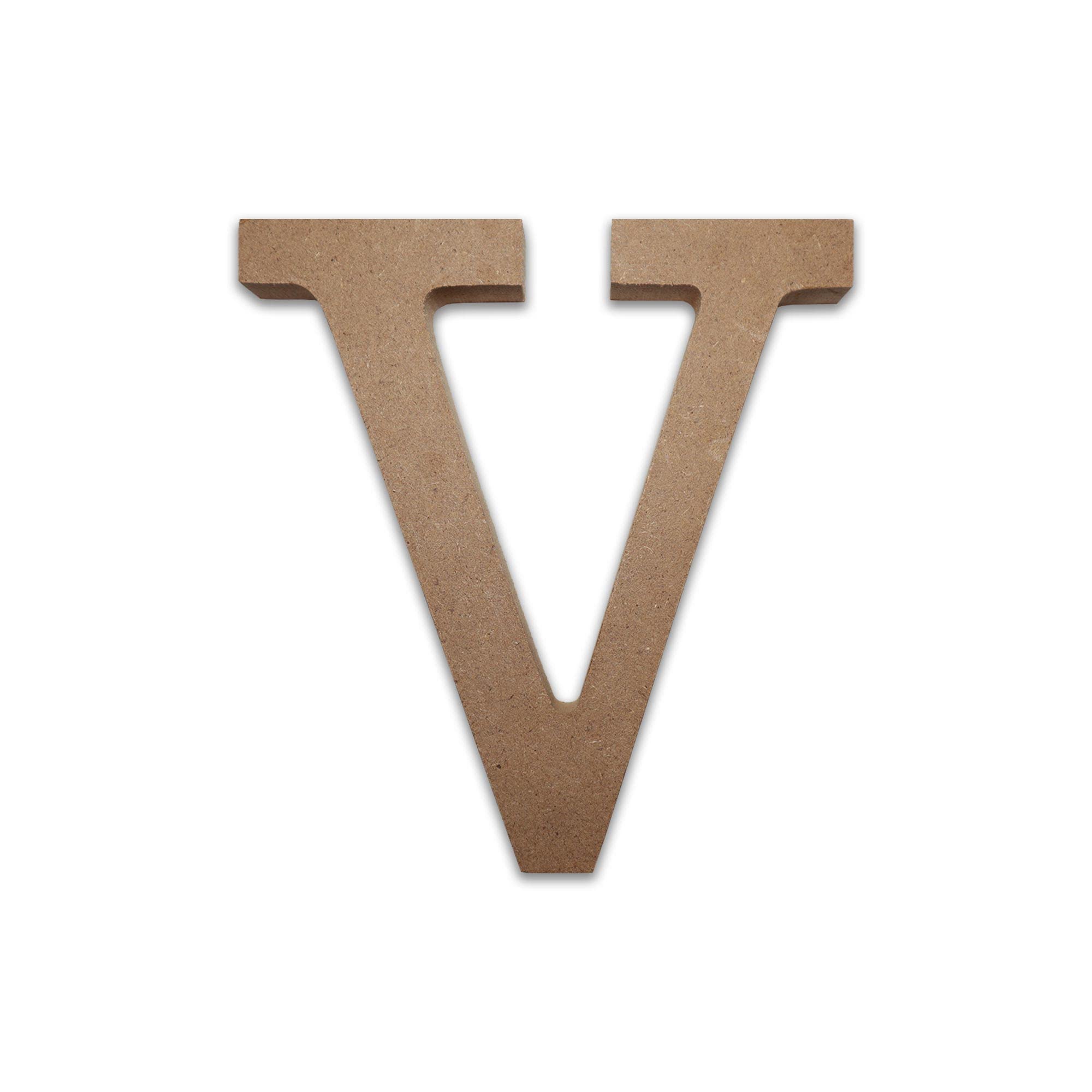 MDF Letters Wooden Letters for Crafts MDF Letter V (Large 13cm High x 2cm Deep) MDF Letters Large Free Standing Wooden Letters MDF Letters for Crafts Personalised Names & Decor - (Letter V)