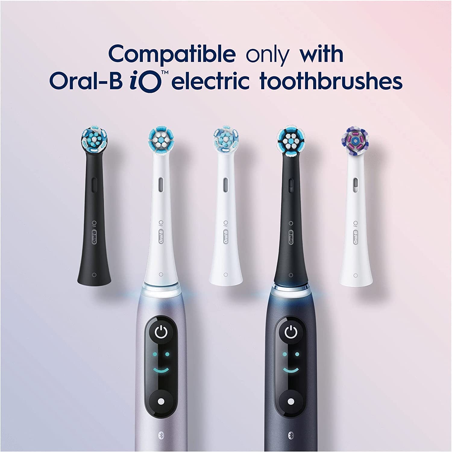 Oral-B iO Gentle Care Electric Toothbrush Head, Twisted & Angled Bristles for Deeper Plaque Removal, Pack of 6 Toothbrush Heads, Suitable for Mailbox, White