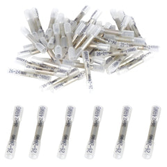 50 Pieces Heat Shrink Butt Connectors Kit, 26-24 AWG Clear Insulated Waterproof Electrical Wire Connectors Automotive Wire Crimp Terminals Butt Splices