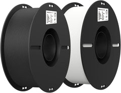 Creality PLA Filament 1.75mm PLA 3D Printer Filament, 2kg Cardboard Spool (4.4lbs), Dimensional Accuracy and/- 0.03mm, Fit Most FDM Printer (White & Black 2-Pack)