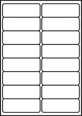 SmithPackaging A4 Self Adhesive Address Labels, 16 Labels Per Sheet, 100 Sheets, 99.1 x 34mm 1600 Labels