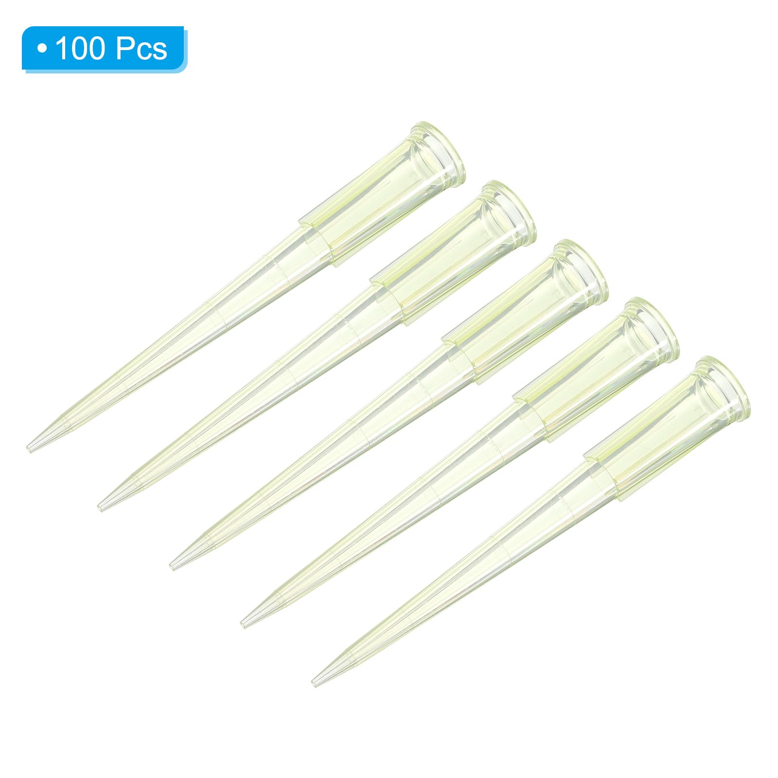 PATIKIL 200ul Pipette Tips, 100 Pcs PP Plastic Autoclavable Universal Liquid Transfer Pipette Pipettor Tips with Measurements for Laboratory, Yellow