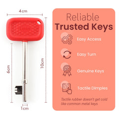 LOKKO Disabled Toilet Key for NKS/Radar Bathrooms