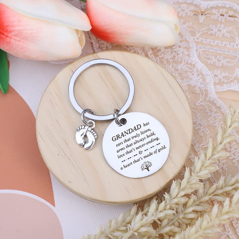 BOMEON Grandad Keyring,Grandad Keyring from Grandchildren,Grandad Father s Day Gift,Birthday Gifts for Grandad,Gifts for Grandad,Best Great Grandad Gifts,Fathers Day Grandad Gifts,Grandad Presents