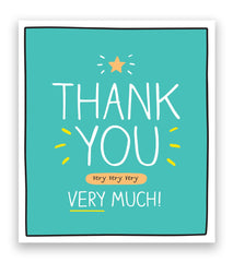 Pigment - Happy Jackson - Thank You Greeting Cards - Cards and Envelopes - Thank You Cards - Teal Finish - SC Certified - Made in the UK - 160 x 176