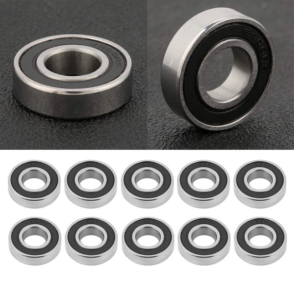 Deep-groove Bearing, 10pcs 6900-2RS Rubber Sealed Bearing, for Skateboards, Inline Skates, Scooters(10mm*22mm*6mm)