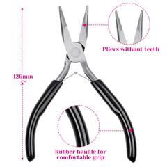 Jewelry Pliers, Cridoz Bead Pliers Set with Needle Nose Pliers, Round Nose Pliers and Wire Cutter for Jewelry Making, Wire Wrapping, Beading and Craft (Set of 3)