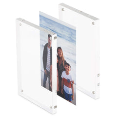 Scribble 6 x 4 Inch Acrylic Photo Frame/Block, Free Standing, Use Horizontally or Vertically